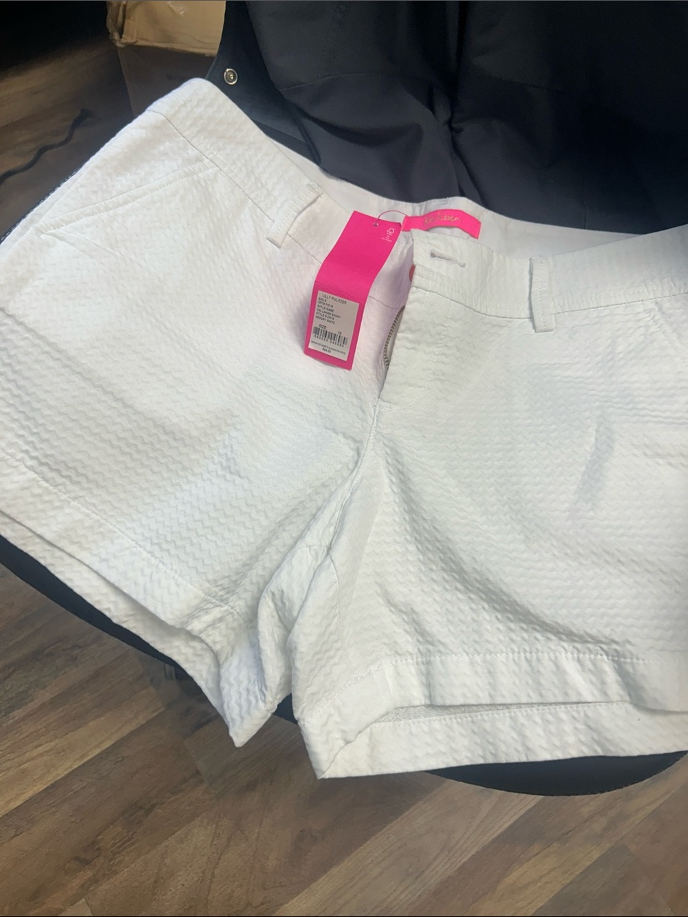 Lilly Pulitzer White Textured Bermuda Shorts